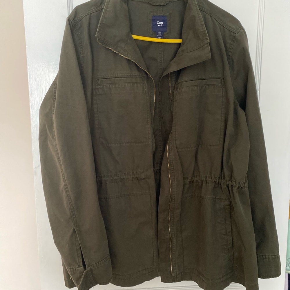 Gap cinch waste jacket dark green